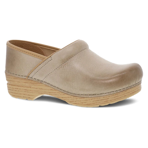 The Professional Clog in Sand Burnished Leather