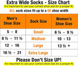 Extra Wide Socks Co. Athletic Quarter Sock in Black