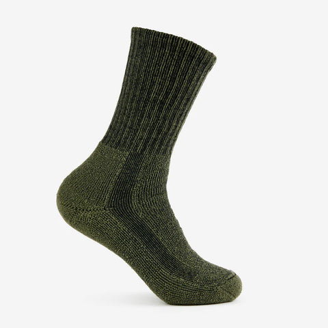 Unisex Moderate Padding Hiking Moderate Cushion Crew Sock in Forest