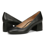 Carmel Pump Heel in Nappa Black CLOSEOUTS