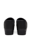 The Professional Narrow Clog in Black Oiled Leather