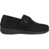 Jackie Terry Cloth Slipper in Black CLOSEOUTS
