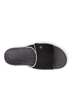 Kiwi Adjustable Slide Sandal in Black and Grey CLOSEOUTS