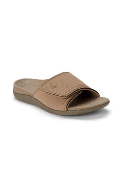 Kiwi Adjustable Slide Sandal in Camel CLOSEOUTS
