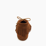 Men's Classic Fringe Softsole Moccasin Boot in Brown