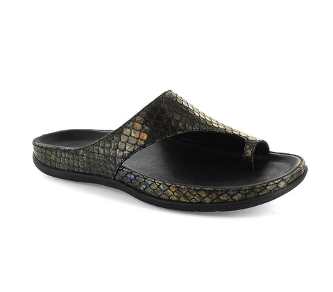 Capri II Sandal in Black Snake CLOSEOUTS