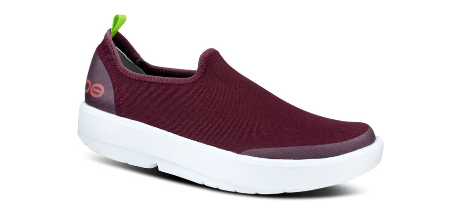 Women s OOMG eeZee Low Canvas Slip On in Cabernet CLOSEOUTS