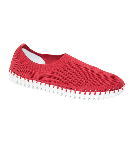 Lucy Stretch Sneaker in Red CLOSEOUTS