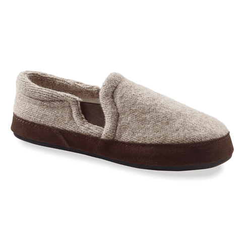 Men's Fave Gore Moc Slipper with Cloud Cushion® Comfort in Grey Rag Wool