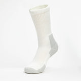 Unisex Running Crew Sock in White and Platinum