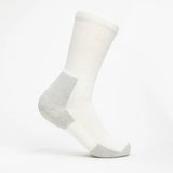 Unisex Running Crew Sock in White and Platinum