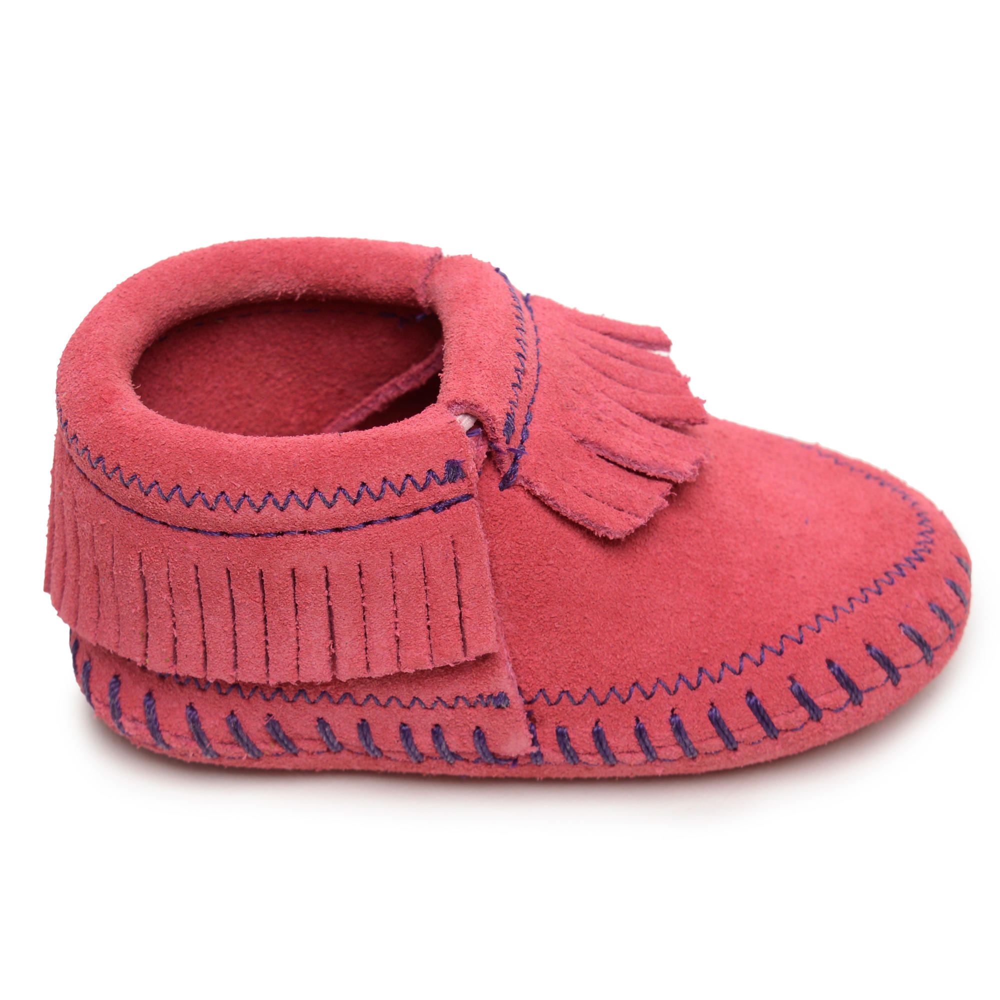 Infant Riley Fringe Bootie in Hot Pink