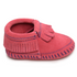 Infant Riley Fringe Bootie in Hot Pink