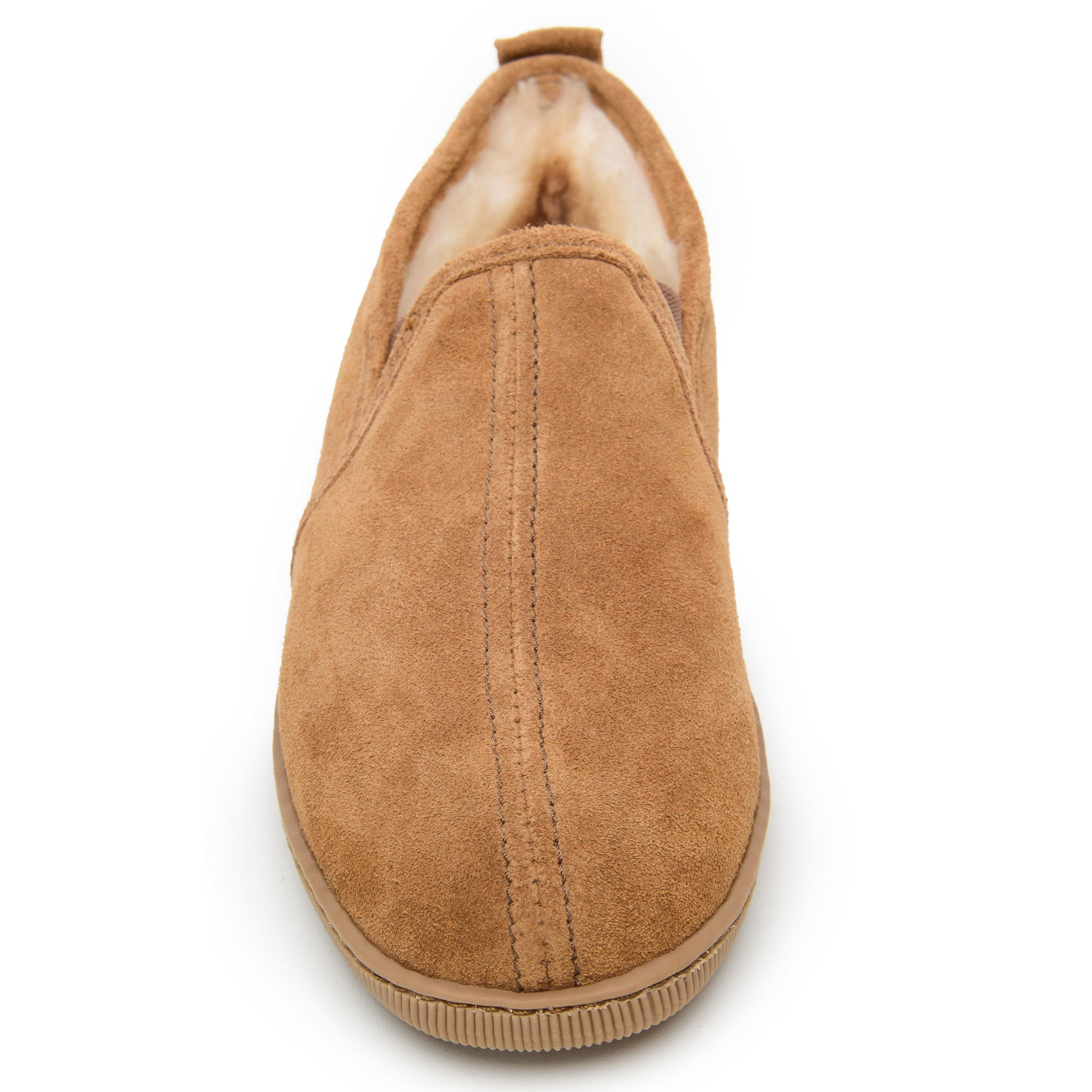 Men's Twin Gore Sheepskin Loafer Moccasin in Golden Tan WIDE