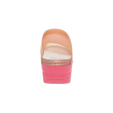 Sonja Backless Translucent Mule in Coral