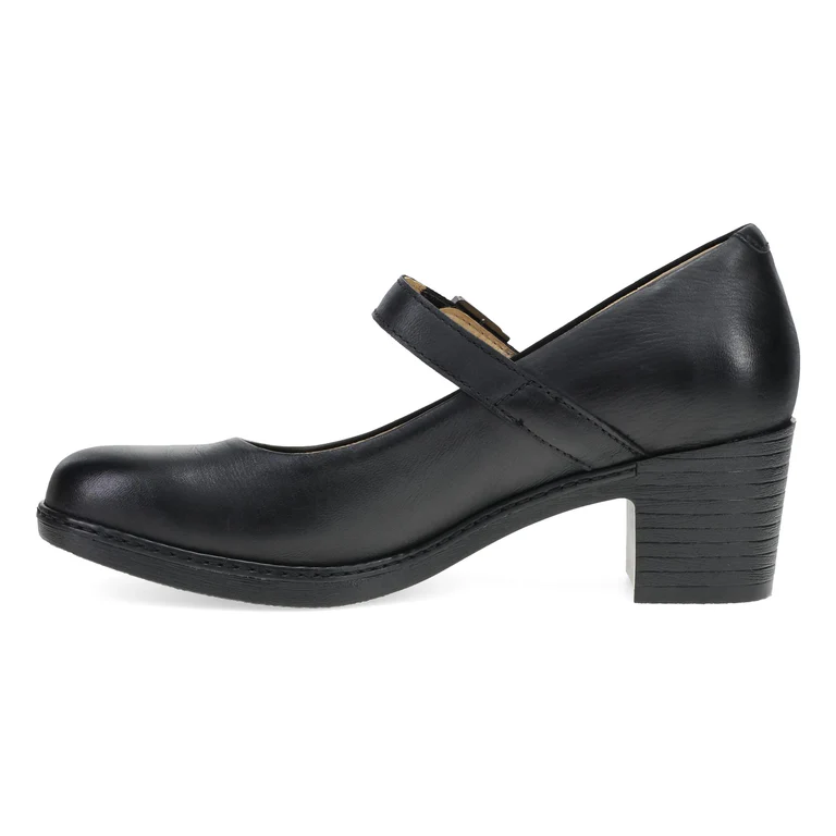 Marybeth Leather Mary jane in Black