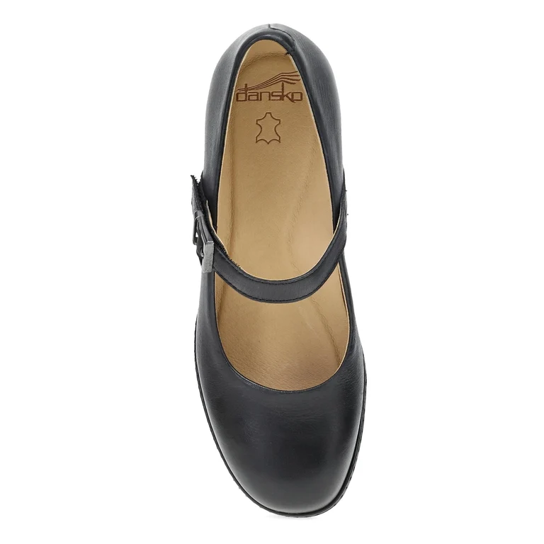 Marybeth Leather Mary jane in Black