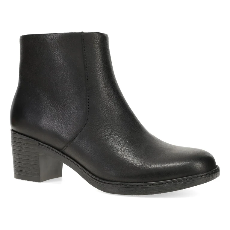 Meryll Sleek Stacked Heel Boot in Black