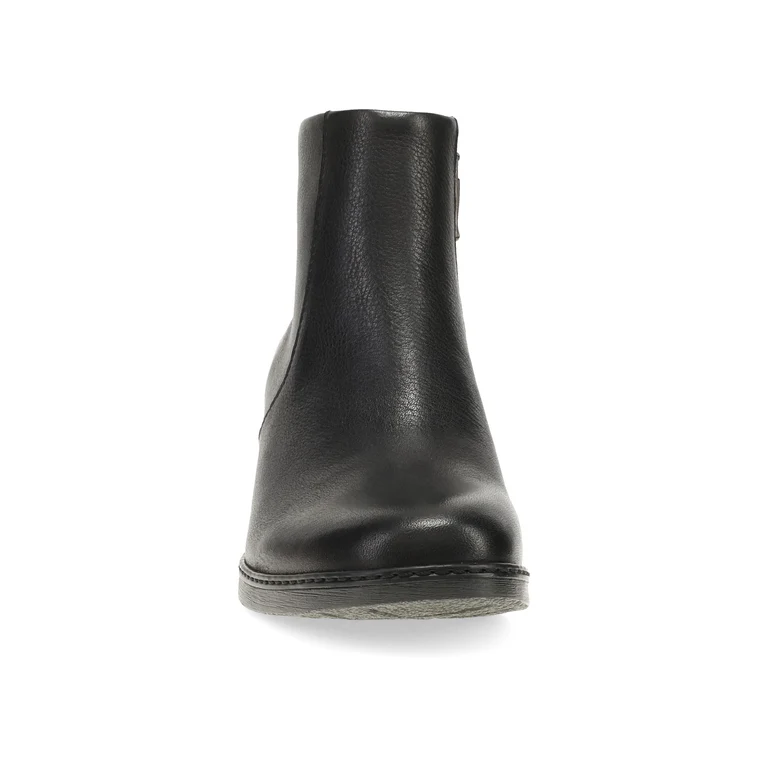 Meryll Sleek Stacked Heel Boot in Black