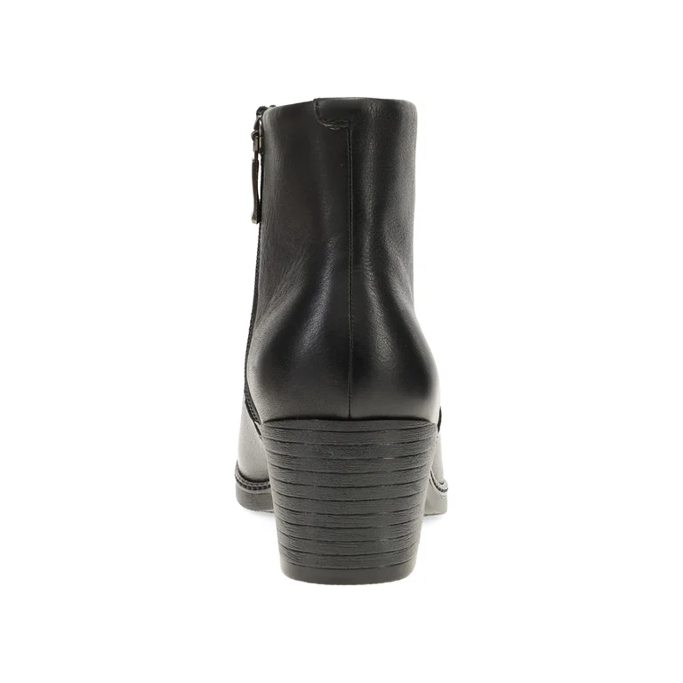 Meryll Sleek Stacked Heel Boot in Black