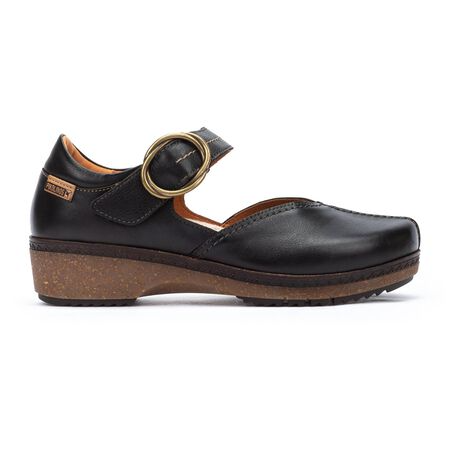 Granada WOW Women's Leather Shoes with hook-and-loop closure in Black