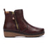 Granada Zipper Leather Boot in Caoba