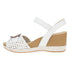 Stella Woven Wedge Sandal in White
