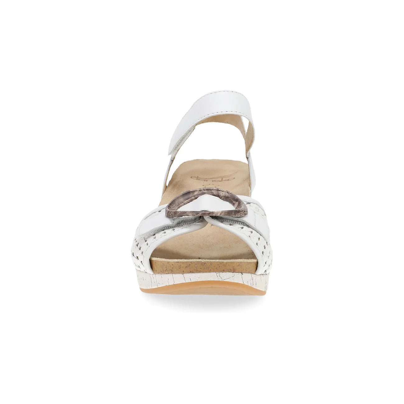 Stella Woven Wedge Sandal in White