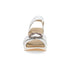 Stella Woven Wedge Sandal in White