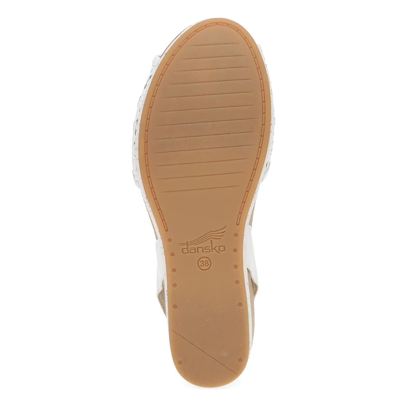 Stella Woven Wedge Sandal in White