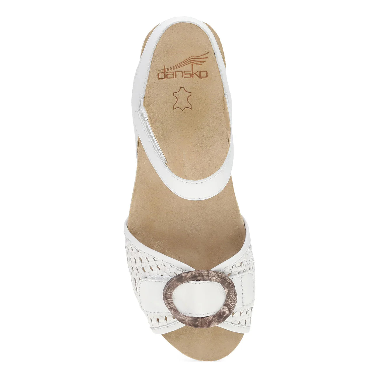 Stella Woven Wedge Sandal in White