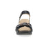 Stella Woven Wedge Sandal in Black