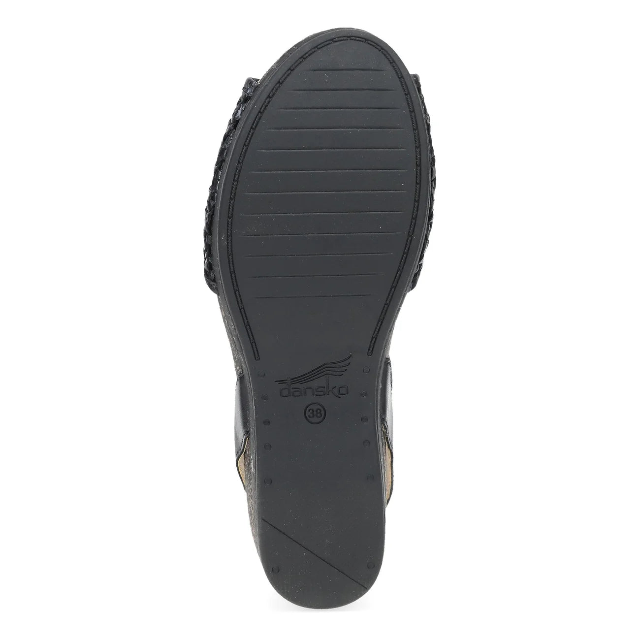 Stella Woven Wedge Sandal in Black