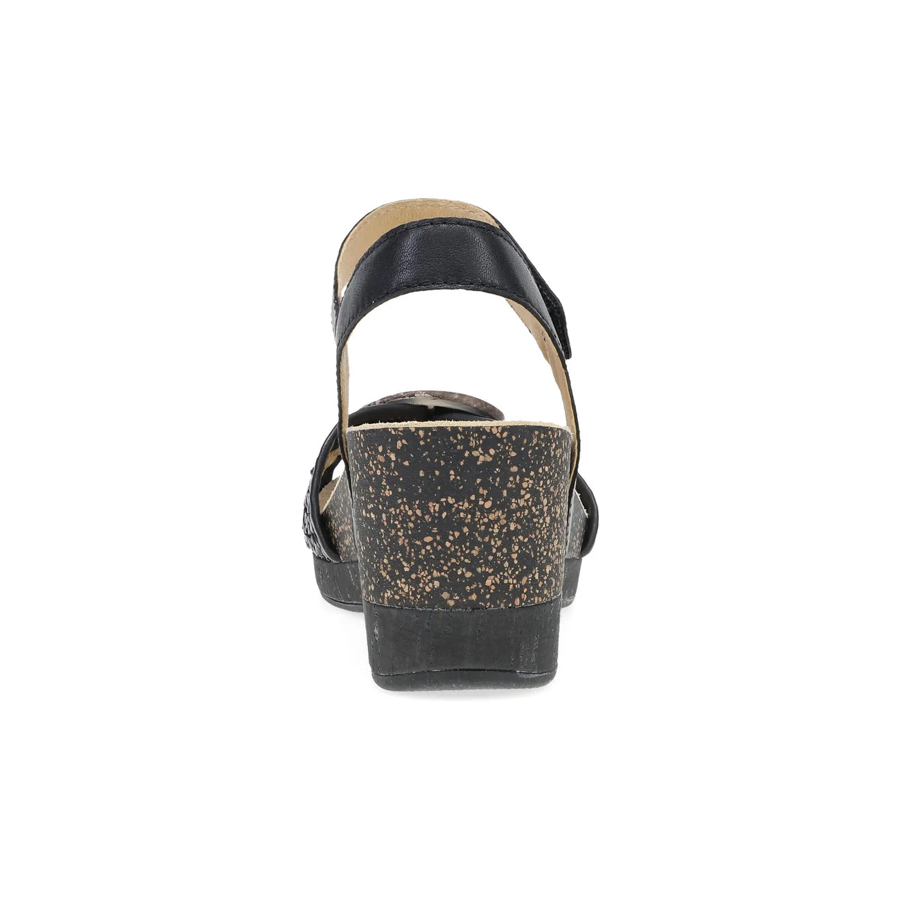 Stella Woven Wedge Sandal in Black