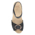 Stella Woven Wedge Sandal in Black