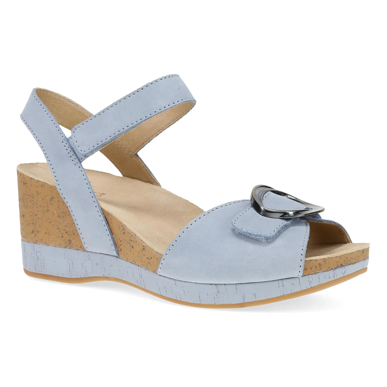 Stella Classic Wedge Sandal in Sky