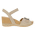 Stella Leather Nubuck Wedge Sandal in Sand