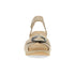 Stella Leather Nubuck Wedge Sandal in Sand