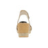 Stella Leather Nubuck Wedge Sandal in Sand