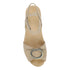 Stella Leather Nubuck Wedge Sandal in Sand