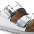 Arizona Soft Footbed Sandal in Silver