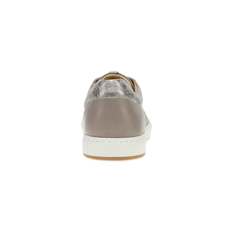 Josey All Day Leather Sneaker in Metallic Taupe