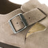 London Slip-On Shoe in Taupe Suede Leather