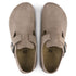 London Slip-On Shoe in Taupe Suede Leather