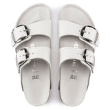 Arizona Big Buckle Classic Footbed Sandal in White Oiled Leather