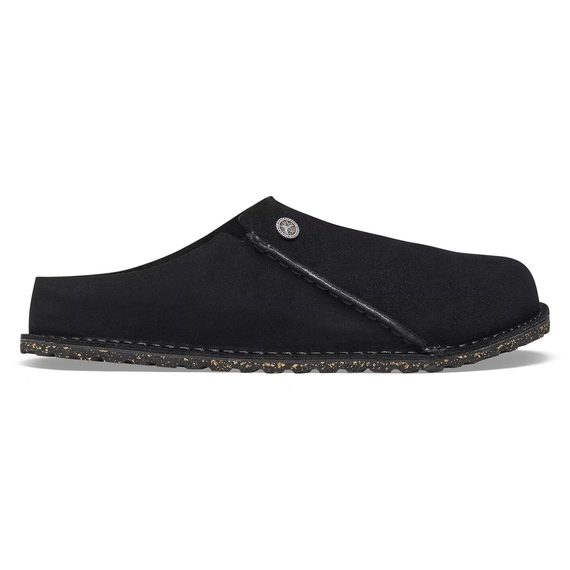 Zermatt Premium Suede Mule Slipper in Black