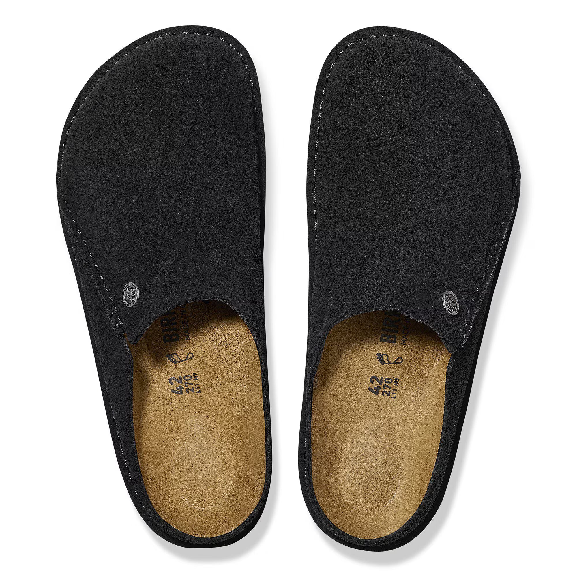 Zermatt Premium Suede Mule Slipper in Black