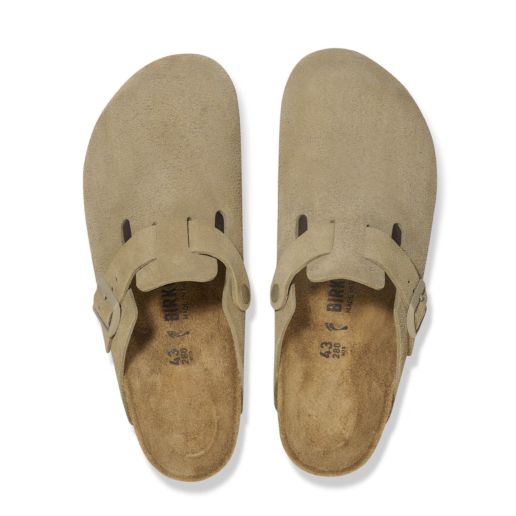 Boston Buckle Classic Footbed Mule in Faded Khaki