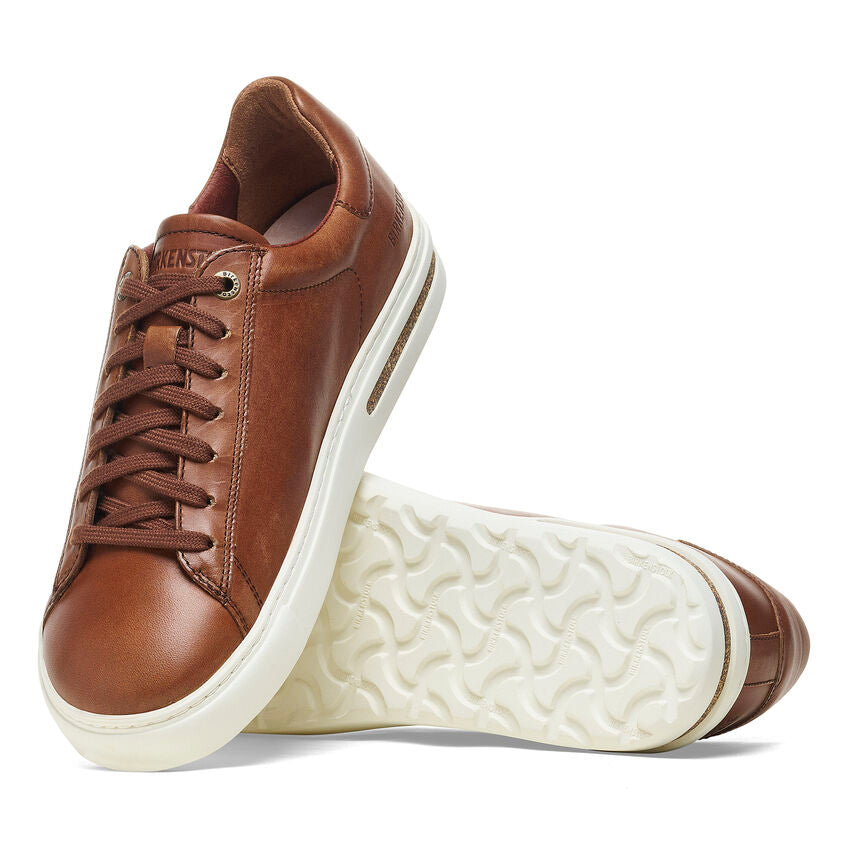 Bend Leather Panel Sneaker in Cognac