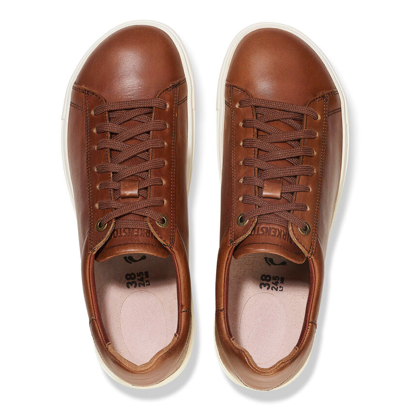 Bend Leather Panel Sneaker in Cognac